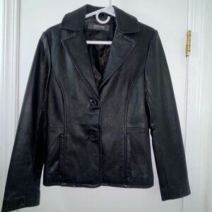 Kenneth Cole Reaction Women's Black Leather Jacket